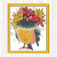 autumn bird diy crafts embroidery kits 14ct 11ct count print canvas cross stitch kits needlework embroidery patterns home decor