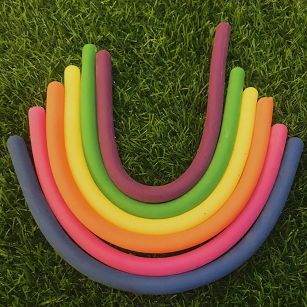 12 шт красочные сенсорные снять детские игрушки выжать Непоседа лапши эластичный