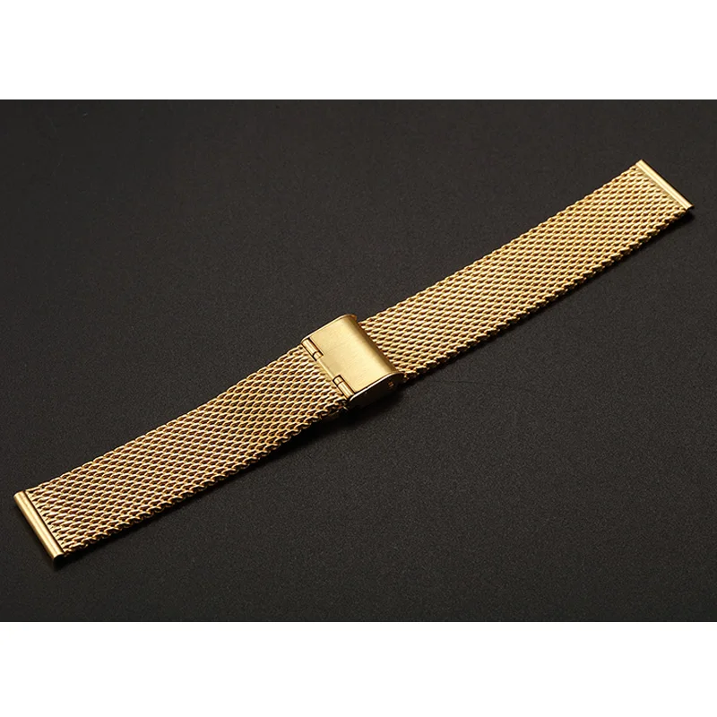 Роскошный Золотой ремешок для часов ширина 18 мм/20 мм/22 мм/24 мм из нержавеющей