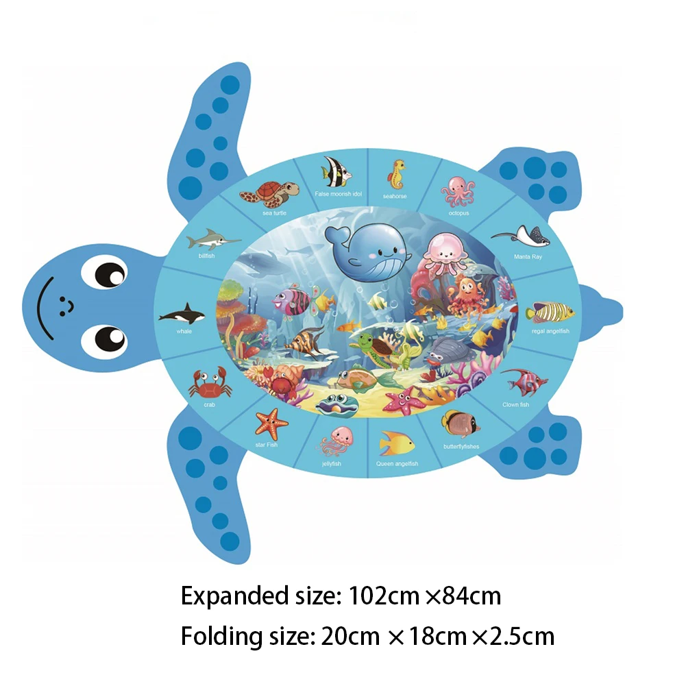 

Baby Kids Water Play Mat Inflatable Infant Tummy Time Playmat Toddler for Baby Fun Activity Play Center Inflatable thicken PVC