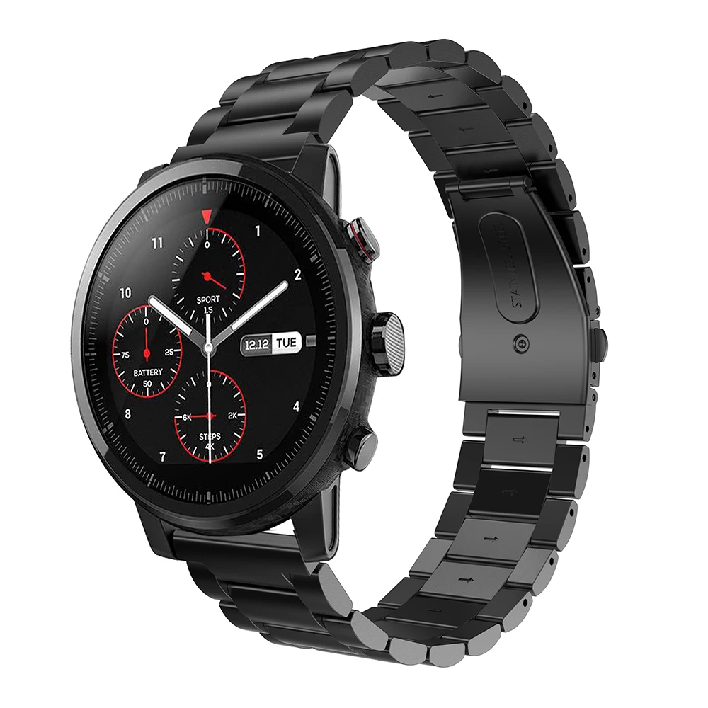 Браслет из нержавеющей стали для часов Xiaomi Huami Amazfit Stratos 2 2S pace ремешок Samsung Gear S3 22 мм