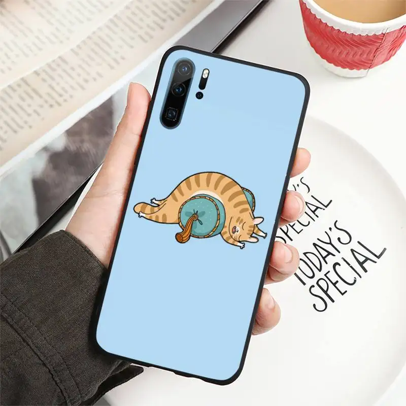 

Cute cartoon cat Phone Case For Huawei P40 P20 P30 lite Pro P Smart 2019 Mate 40 20 10 Lite Pro Nova 5t