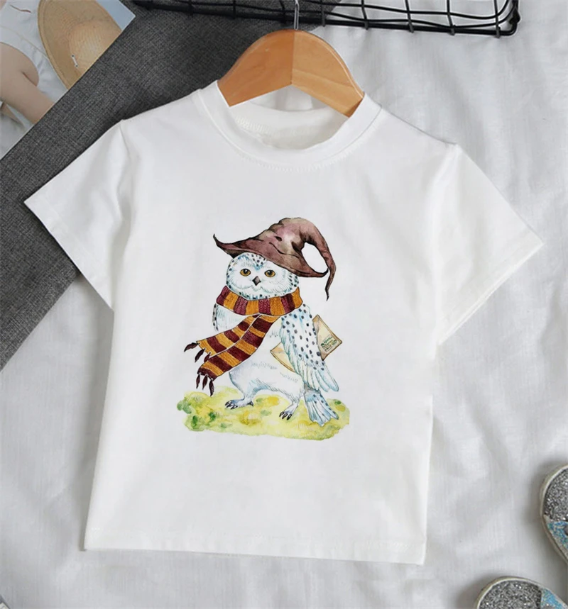 

24M To 9Years Toddler Boys Cute T Shirt Owl Animal Summer Cartoons Children Kids Shorts Baby Boys Girls Tops Tees T Shirt