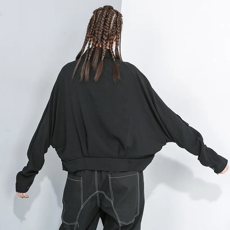 2020 кардиган Необычные повседневные рубашки рукав летучая мышь рубашка Женские