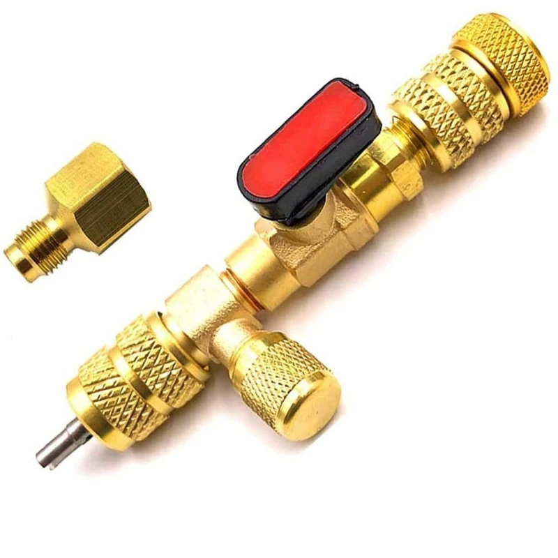 

AU42 -HVAC AC Valve Core Remover Dual Size 5/16 Inch 1/4 Inch Port Installer Tool For Car Automobile