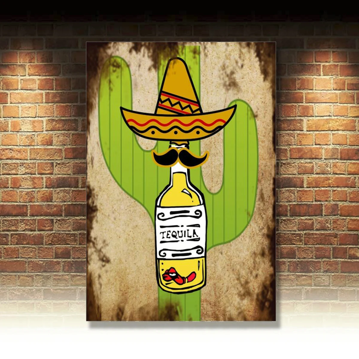 

Vintage Poster Fun Novelty Vintage Style Tequila Advertising Bar Pub Sign
