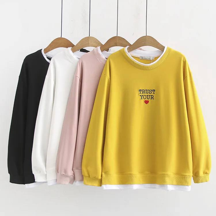 Повседневные толстовки размера плюс осень 2019 женская мода свободные длинный