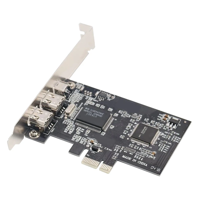 Карта Firewire 1394 PCIe 3 порта 1394A PCI Express на внешний контроллер адаптера IEEE