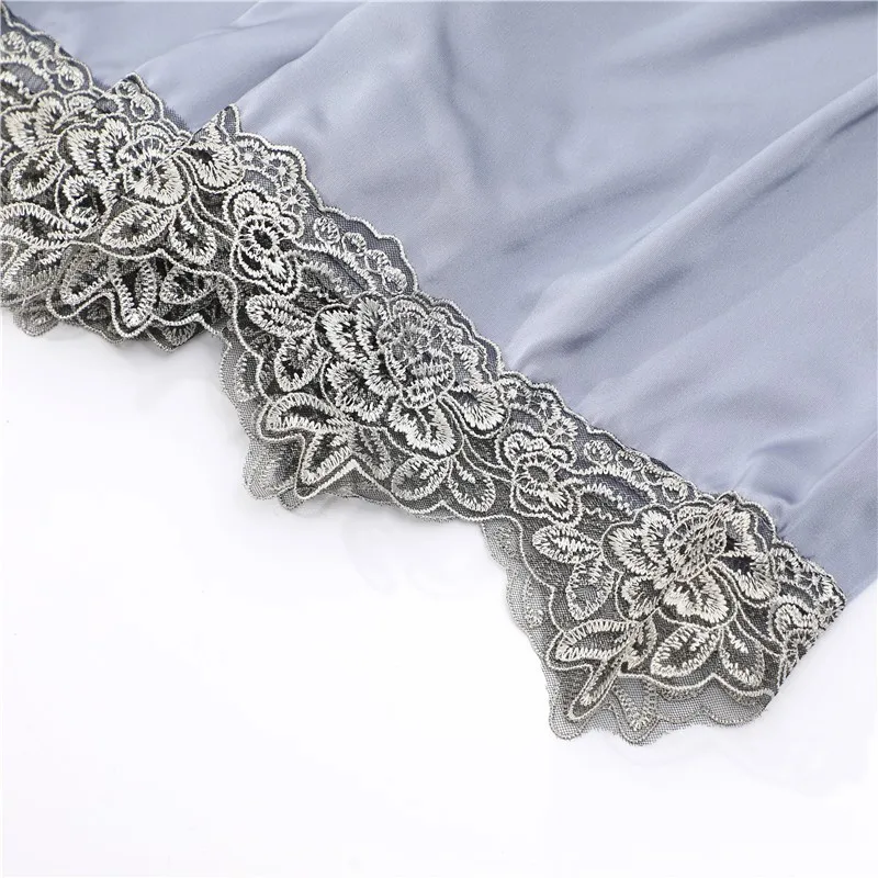 

Women Sleepwear 5PCS Pajamas Set Sexy Faux Silk Robe Pijamas Lace Kimono Bathrobe Gown Spring Summer New Nightwear Lingerie