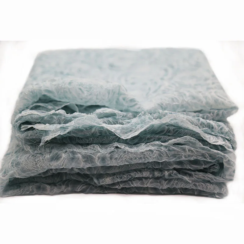 Мягкая и светильник плиссированная шифоновая пряжа 3D Розовая креповая