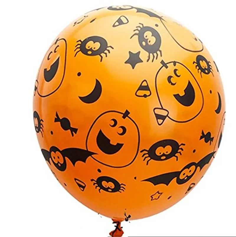 

10pcs Latex Balloons Pumpkin Skull Spider Web Pattern Balloon Halloween Decoration For Festive Party Supplies