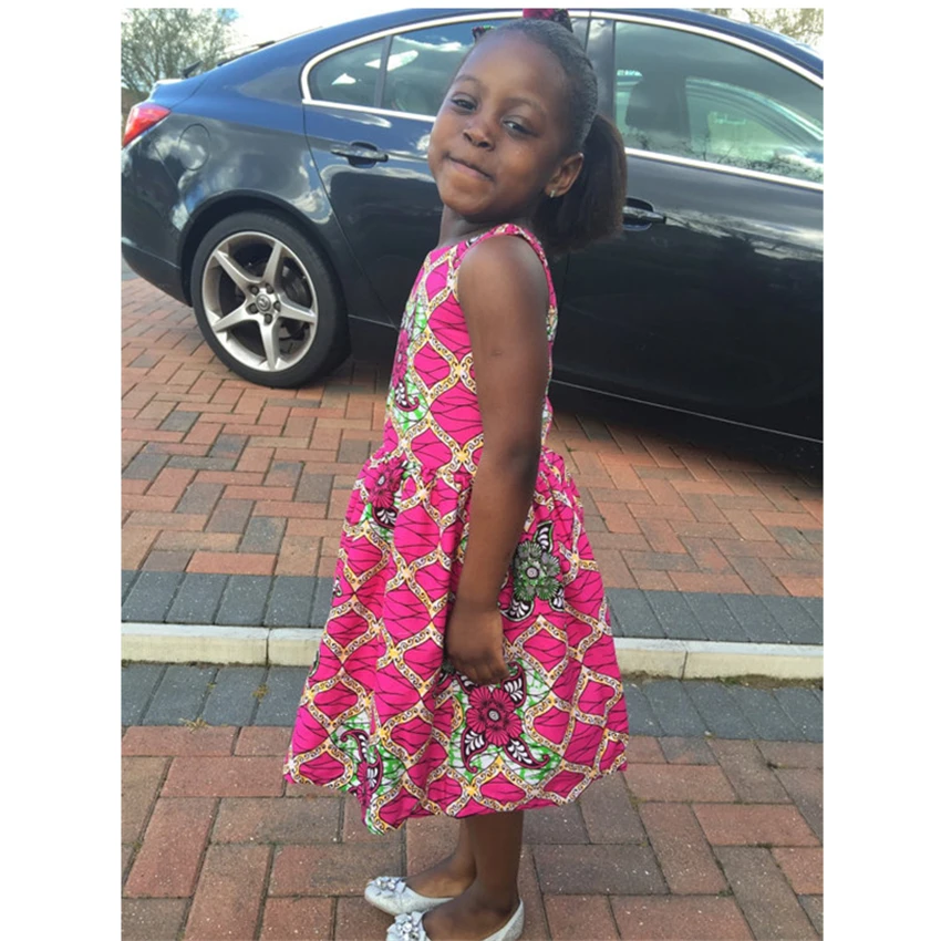 Африканское модное летнее платье для девочек с цветочным принтом базин богатые