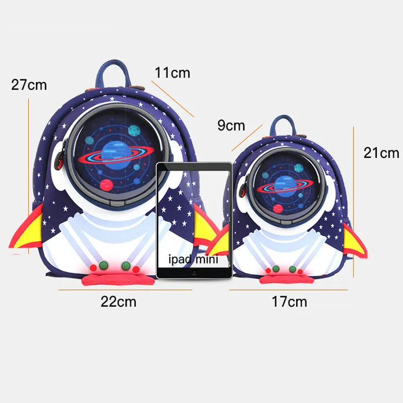 KOKO CAT 3D Cartoon Rocket Children Backpack Toddler Kids Bookbag Kindergarten Bag Space Capsule School Bags Mochilas Escolares