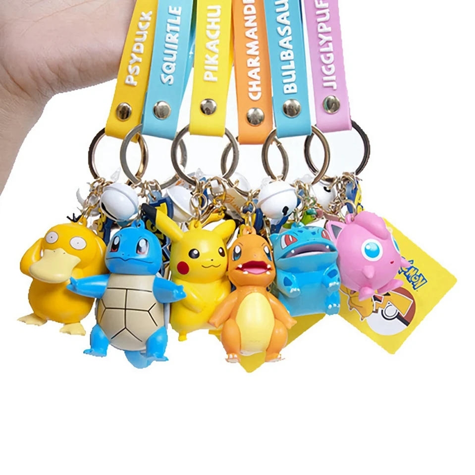 Натуральная кожа брелок с покемоном Kawaii Покемон фигурка героя Пикачу Чаризард в