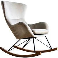 berserk nordic minimalist single chair lazy sofa siesta chair solid wood rocking chair adult recliner balcony easy chair