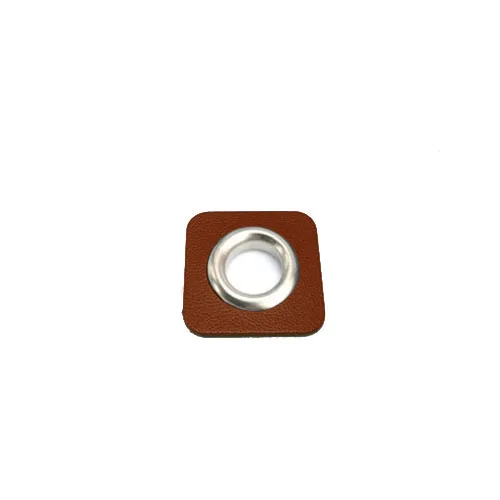 Brown nickle eyelets 30 шт./лот 25 мм квадратный черный/коричневый искусственная кожа пришить значки патч этикетки+ внутренний 10 мм Металлические латунные люверсы - Цвет: Brown nickle eyelets