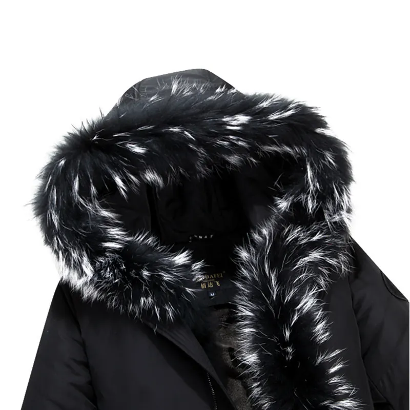 

Winter 2020 Down Jacket Men Coat Jacket with Fur Hood Removable Parka Men Coat Masculine Down Jacket Plus Size 4XL 5XL