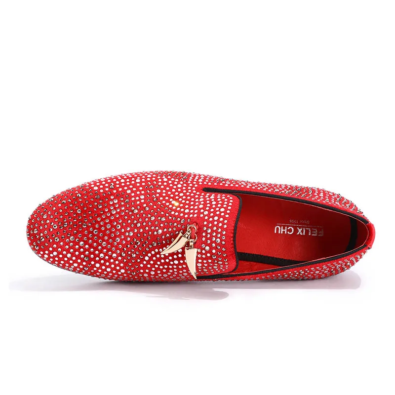 Мокасины мужские бархатные красные черные ручной работы Золотая кисточка | Обувь