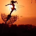 Сказочное украшение 2D для сада, сказочное украшение на колышке с одуванчиком, металлическое художественное украшение с эльфом для улицы STSF666