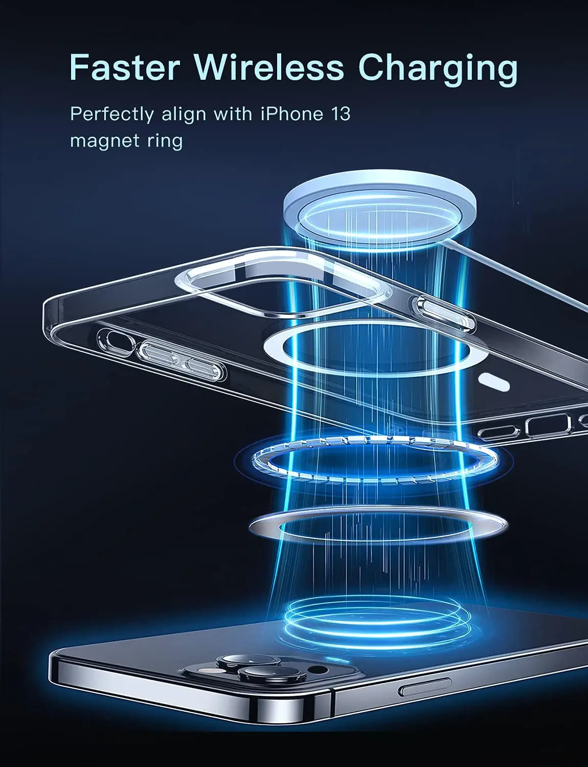 For Magsafe Magnetic Clear Phone Case for iPhone 14 13 Pro 12 Pro Max 2021 Transparent Shockproof Cover For Wireless Charging