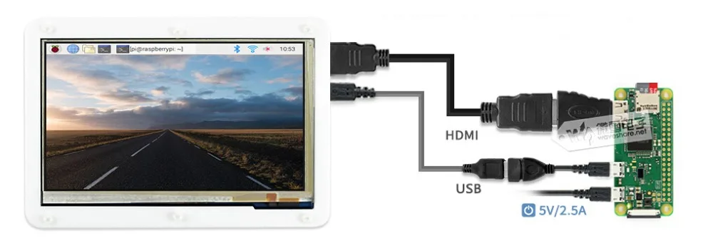 Waveshare 7 дюймов HDMI lcd(B)(с биколор чехол) 800*480 емкостный сенсорный экран для Raspberry Pi& Banana Pi, различные системы