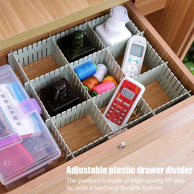 Регулируемый пластиковый разделитель для ящиков полки хранения сделай сам