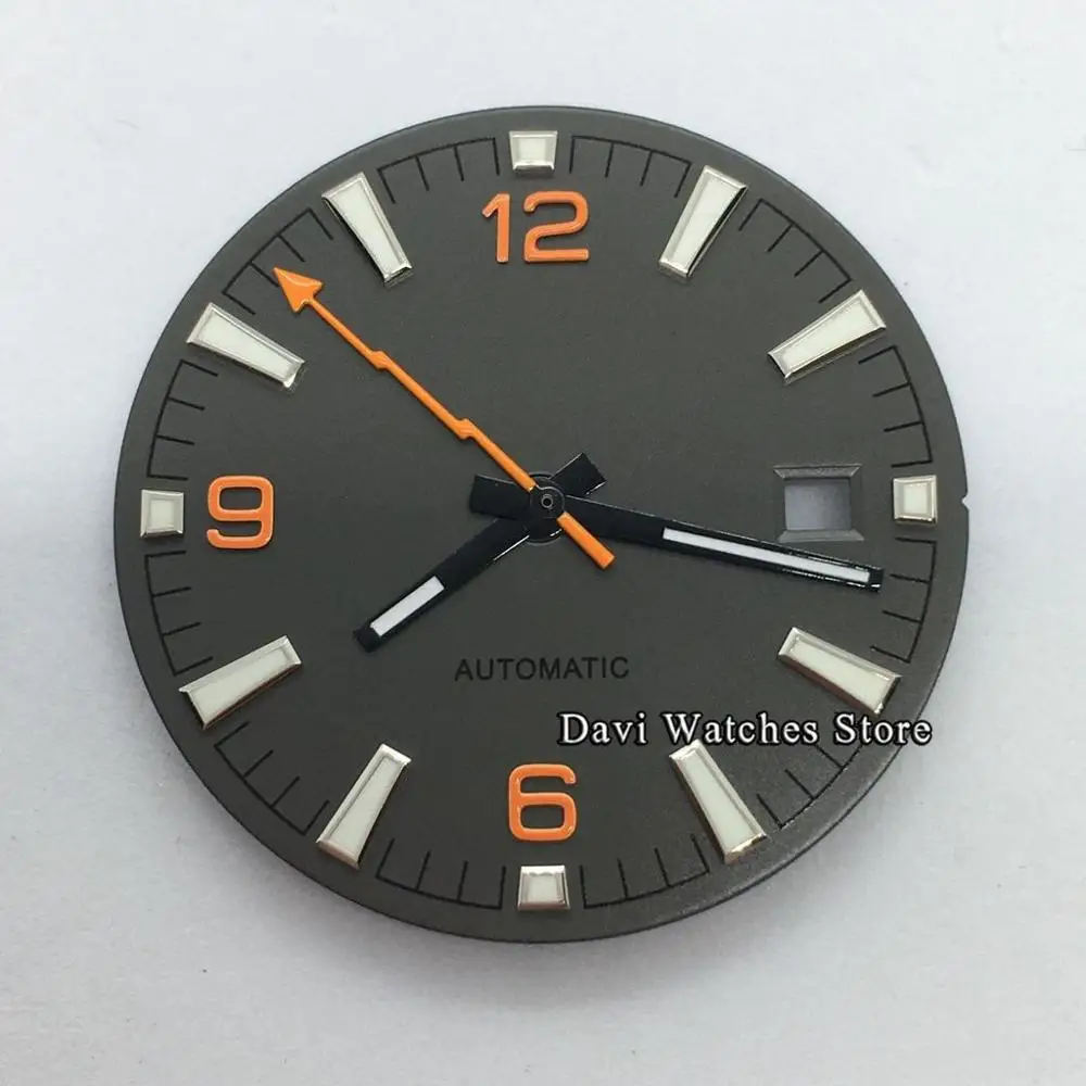 

31mm sterile Gray Watch Dial + Watch hands Fit ETA 2824 2836 Miyota 8205,8215,821A DG2813 3804 movement Watch Parts