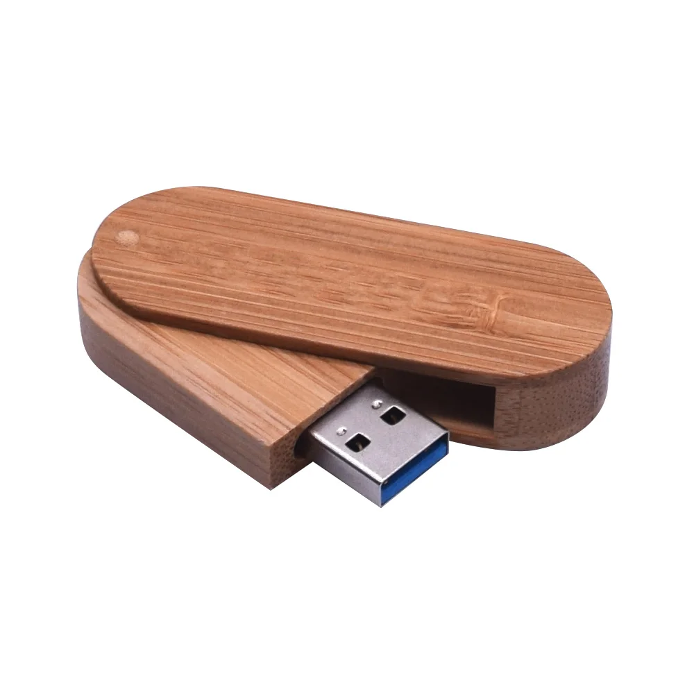 Brown bamboo Овальный usb+ коробка флэш-накопитель USB 3,0 Флешка 128gb горячая Распродажа usb флешка фотография подарок ручка диск более 10 шт бесплатный логотип - Цвет: Brown bamboo