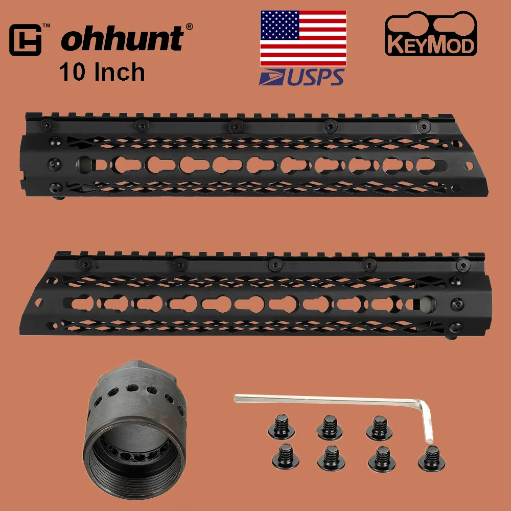 Тактический 10 дюймовый свободный поплавок ohhunt планка Пикатинни Вивера рельсовый