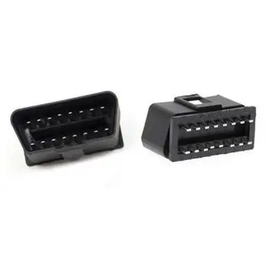 OBD2 16pin штекер соединитель 90 градусов розетка игла заглушка OBDii Автомобильный диагностический интерфейс - Название цвета: 12V