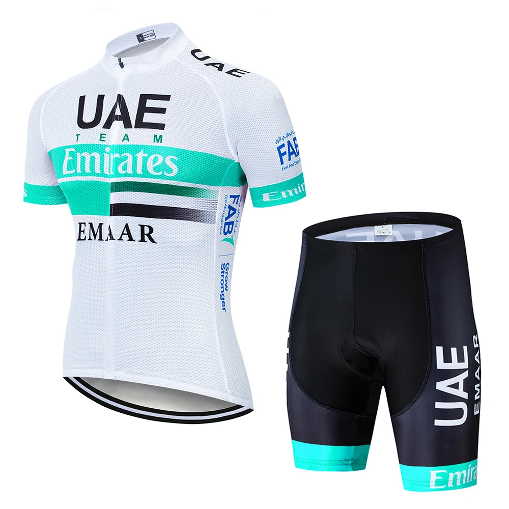 Cycling suit Команда ОАЭ PRO Велоспорт Джерси 9D гель велосипед шорты Костюм MTB Ropa Ciclismo мужские летние велосипедный майон culotte одежда - Цвет: Cycling suit