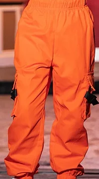 Pants Костюмы в стиле хип-хоп для девочек; одежда для уличных танцев; оранжевые брюки; детская современная одежда для сцены; детская одежда для Черлидинга; DN4097 - Цвет: Pants