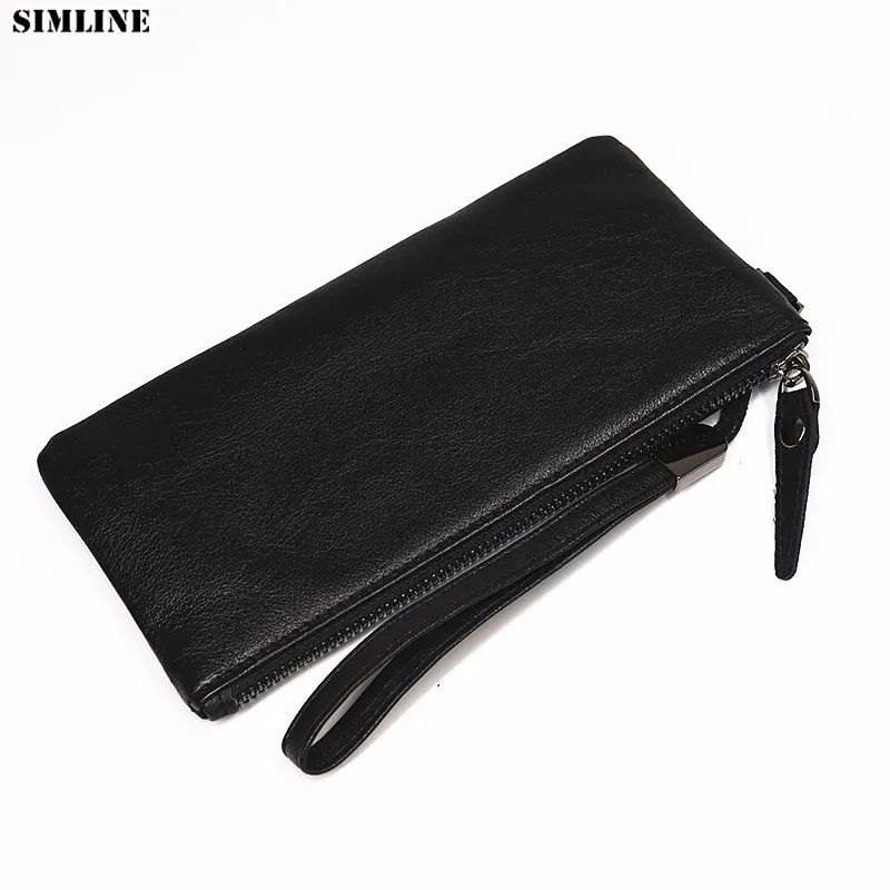 Новый Кошелек SIMLINE из натуральной кожи для мужчин и женщин Винтажный Длинный