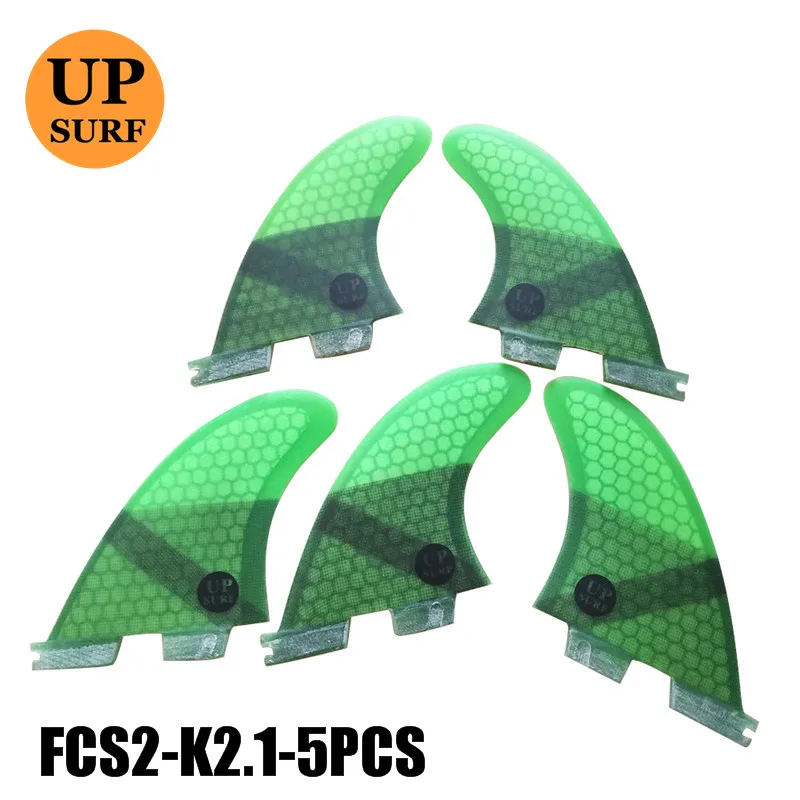 k2.1 5pcs green Плавники для серфинга G7/G5/Gl/K2.1 fcs ii плавники fcs 2 quad quilla surf fcs2 surf gl плавники fcs 2 quad 4 штуки quad - Цвет: k2.1 5pcs green