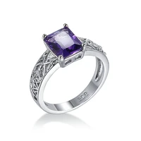 free shipping high quality big violet ring lead free setting with cubic zirconia wedding men and women party rings