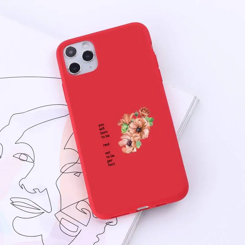 

Great Aesthetic Flower art luxury protective shell Phone Case Candy Color for iPhone 6 7 8 11 12 s mini pro X XS XR MAX Plus