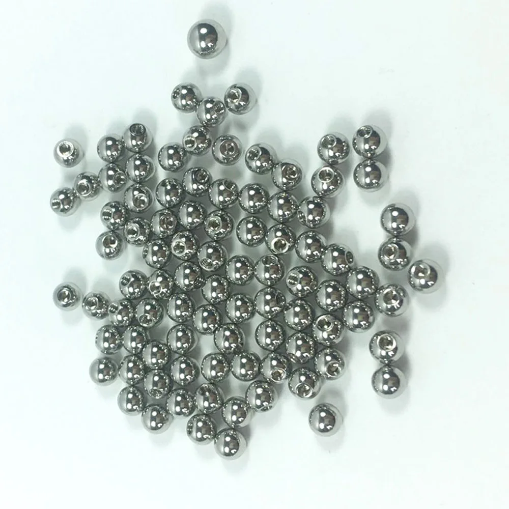 5pcs 14G 16G Нержавеющая сталь большие шары Замена носа серьги-штанги в язык бровь