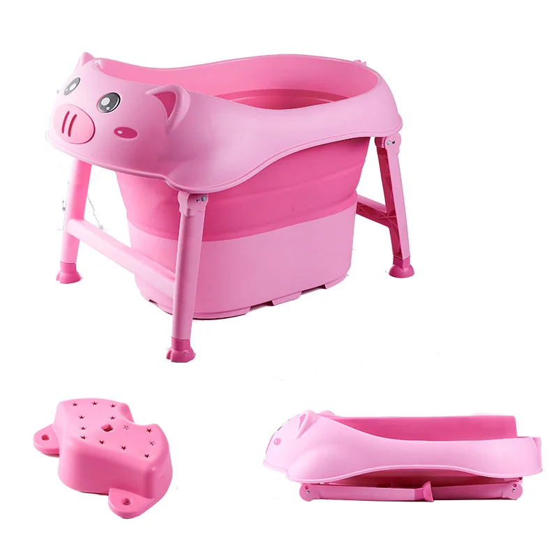 

Cartoon Newborn Baby Bath Tub Large Size Thicken Baby Swimming Bathtubs Folding Non-Slip Safe Kid Children Bath Barrel