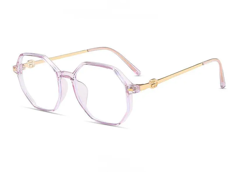 

New Vintage Metal Square Anti-blue Glasses Frame Women Fashion Computer Transparent Eyeglasses Female Spectacles Oculos Feminino