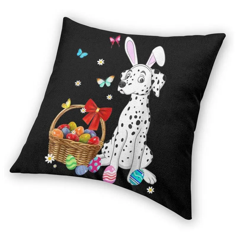 Смешные счастливых кролик собака далматин декоративная наволочка для подушки