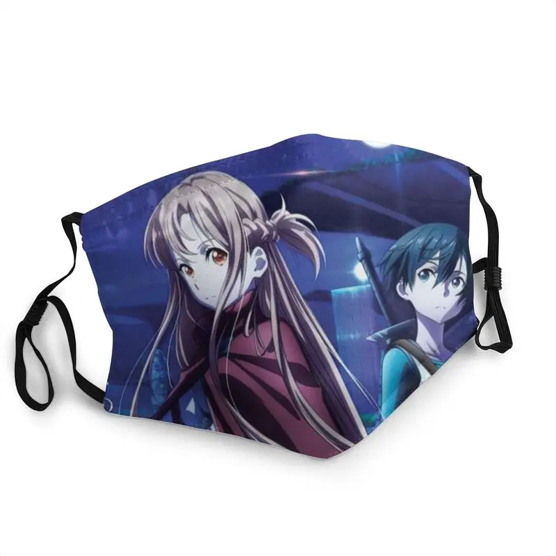 

Sword Art Online Washable Unisex Adult Face Mask Japanese Animation Kirito And Asuna Protection Cover Respirator Mouth Muffle