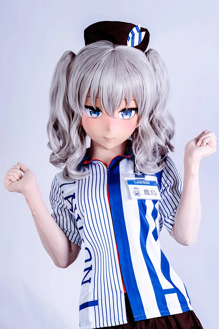 

(LiLi Mask-129) Sweet Girl BJD Resin Head Mask Custom Cosplay Japan Anime Silicone Kigurumi Mask Cross Dressing Lolita Doll