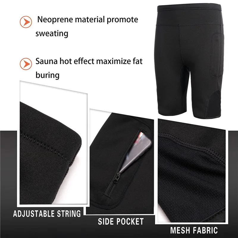 Junlan снижающие штаны для мужчин тренировочные укороченные брюки шорты похудения