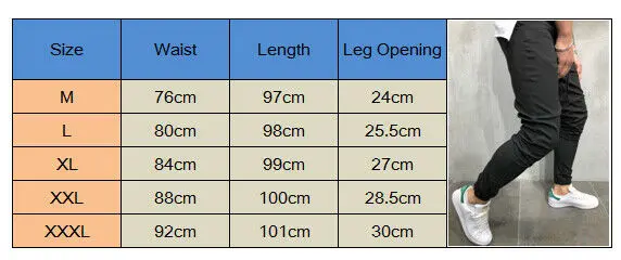 

New Autumn Men Solid Slim Fit Trousers Tracksuit Bottoms Stiped Skinny Joggers Long Sweat Pants