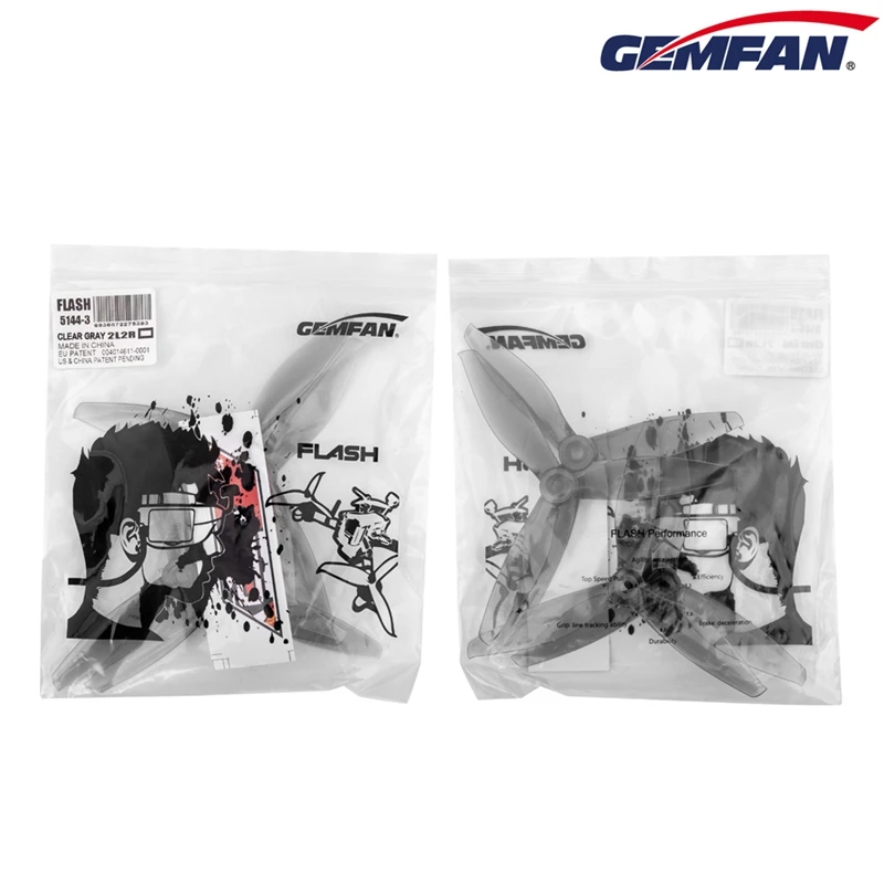 8 шт./4 пары Gemfan 5144 5 дюймов tri blade/3 лезвия пропеллер совместимый 2207 2208 2306