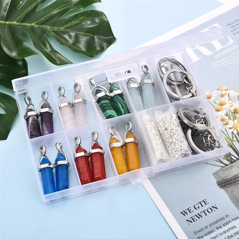 Наборы украшений сделай сам колонна из натурального камня хрустальные подвески