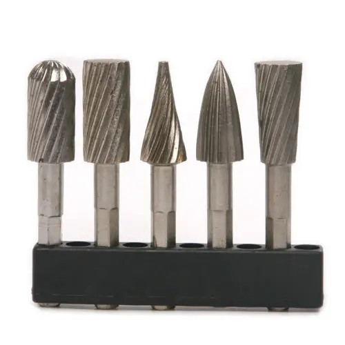 Fixmee 5pcs 1/4" Hex Shank HSS Burrs Cutter For Rotary Drill Die Grinder Carving Bit | Инструменты