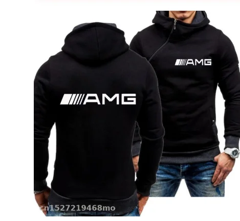 Новинка erkek spor Рахат толстовки AMG logosu tişörtü moda Инс kazak yan fermuar yarış binmek dış giyim xz |