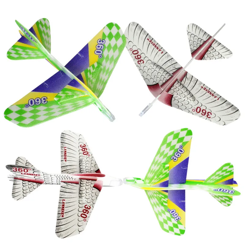 Творческие дети игрушка волшебный 360 градусов кольцевой самолеты пена бумага