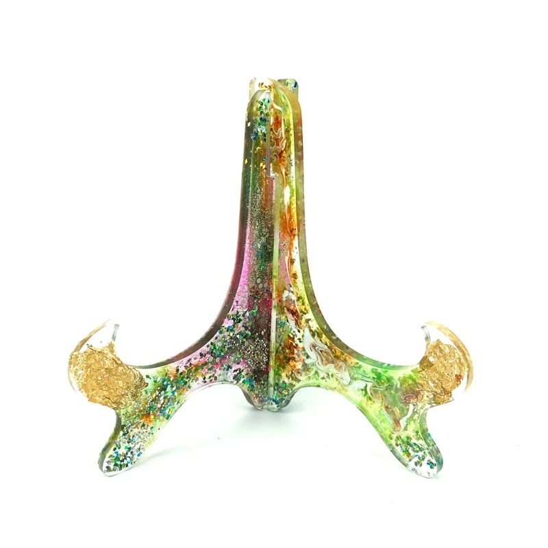 

2Pcs Silicone Resin Picture Frame Bracket Mold Display Stand Resin Casting Mold for Supporting Pad Laptops Photo Frames